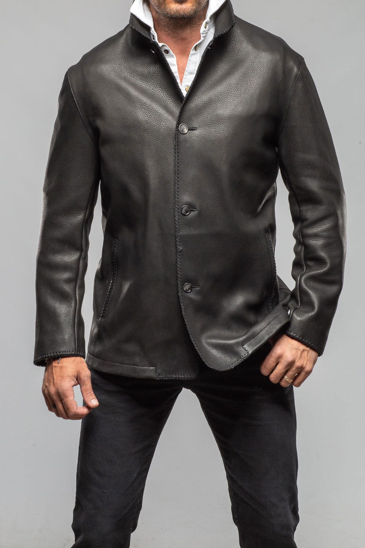 Axel's Deerskin Jacket In Black - AXEL'S