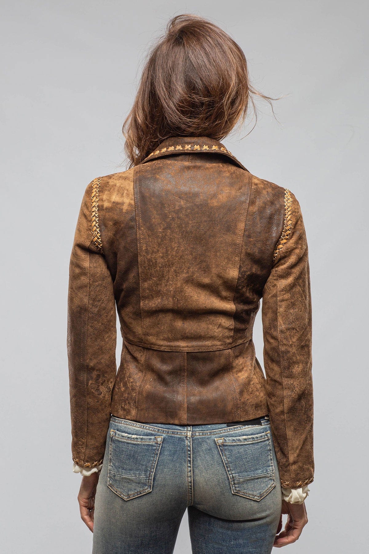 Alan Michael Camy Short Hand-Stitched Lambskin Jacket Ladies - Outerwear - Leather