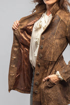 Alan Michael Kellie Distressed Lambskin Jacket In Vintage Brown Ladies - Outerwear - Leather