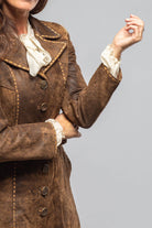 Alan Michael Kellie Distressed Lambskin Jacket In Vintage Brown Ladies - Outerwear - Leather