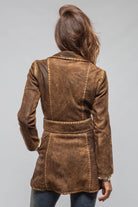 Alan Michael Kellie Distressed Lambskin Jacket In Vintage Brown Ladies - Outerwear - Leather