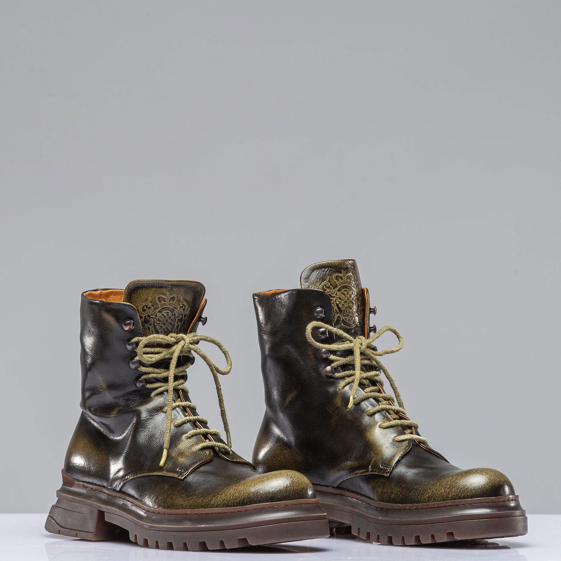 Alberto Fasciani Rori Short Lace Boot In Military | Ladies - European Boots