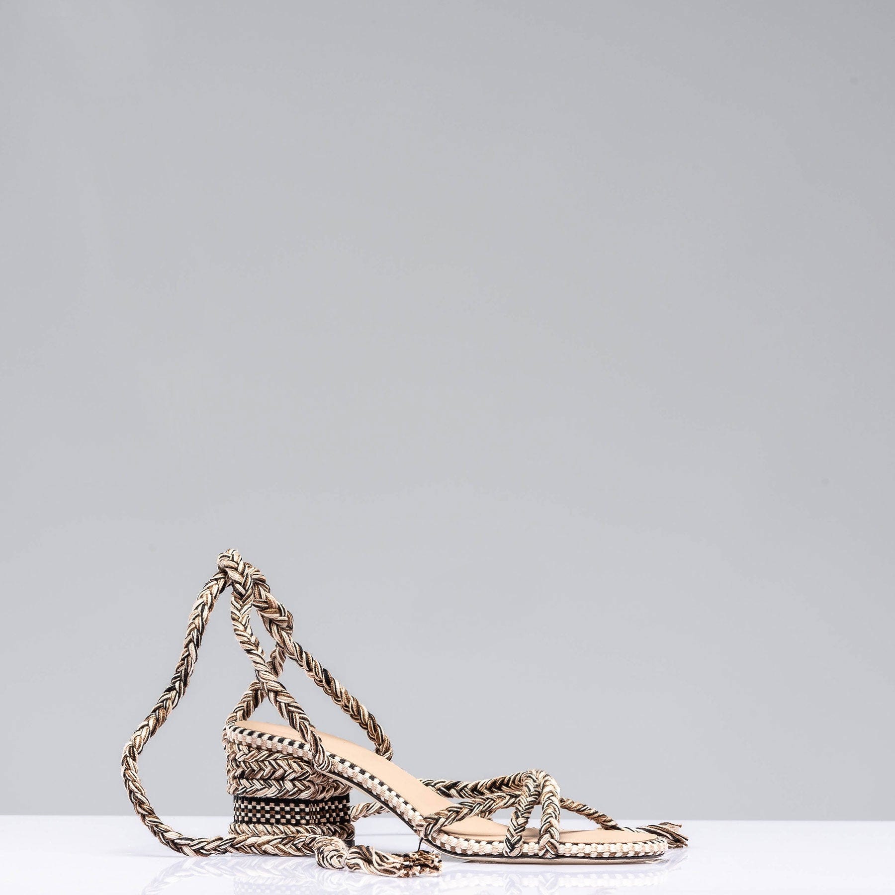 Isabel Tie Sandal In Sand - AXEL'S