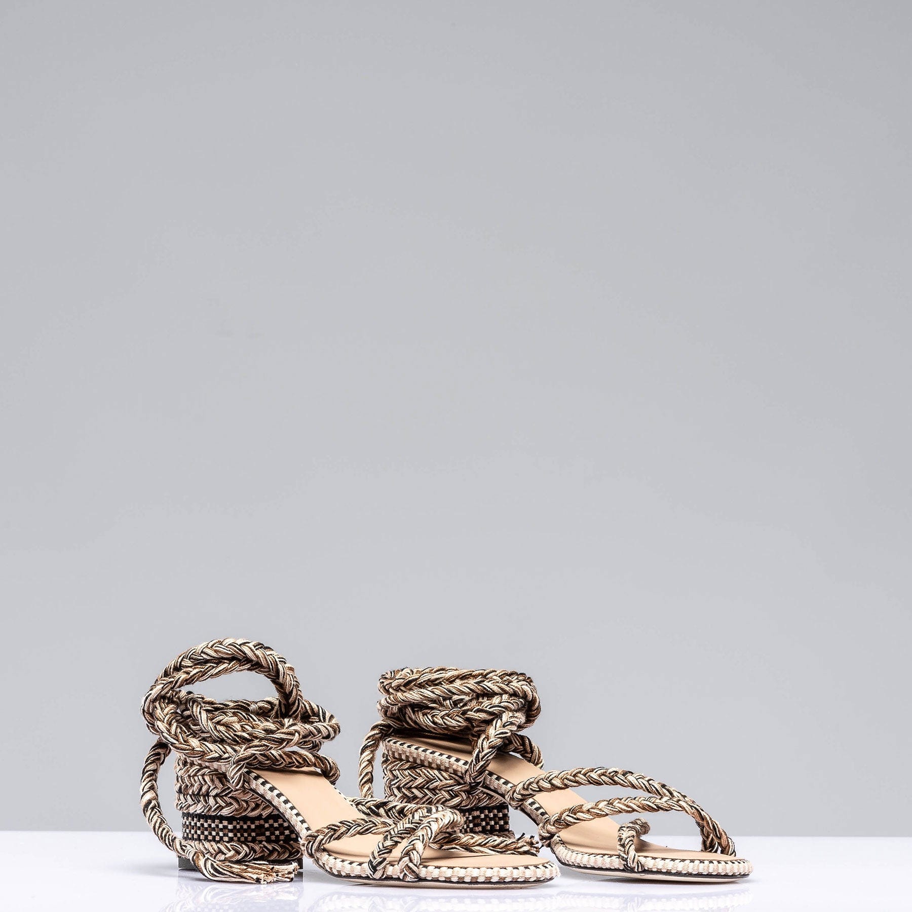 Isabel Tie Sandal In Sand - AXEL'S