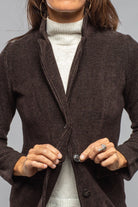 Asana Long Velvet Cord Jacket In Chocolate - AXEL'S