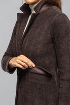 Asana Long Velvet Cord Jacket In Chocolate - AXEL'S