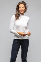 Aster Mock Neck Top In Ivory - AXEL'S