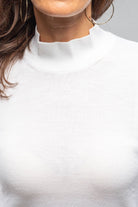Aster Mock Neck Top In Ivory - AXEL'S