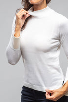 Aster Mock Neck Top In Ivory - AXEL'S