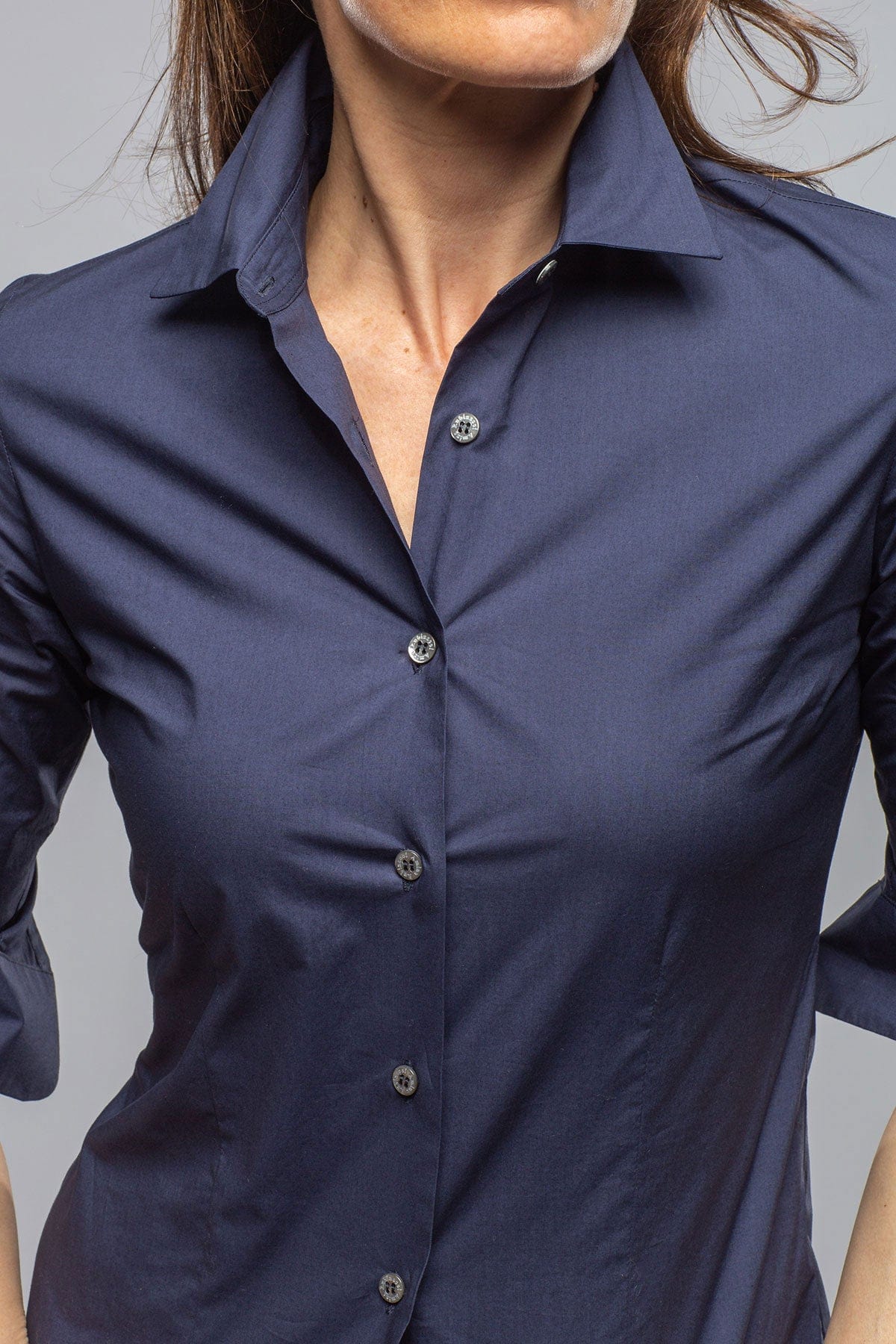 Giornata Cotton Stretch Shirt In Notte - AXEL'S