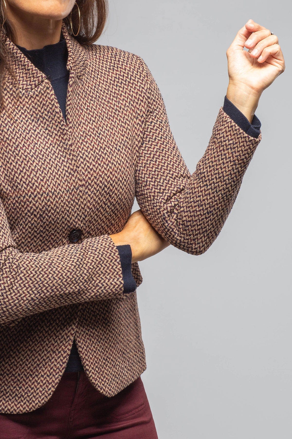Litta Chevron Knit Blazer - AXEL'S