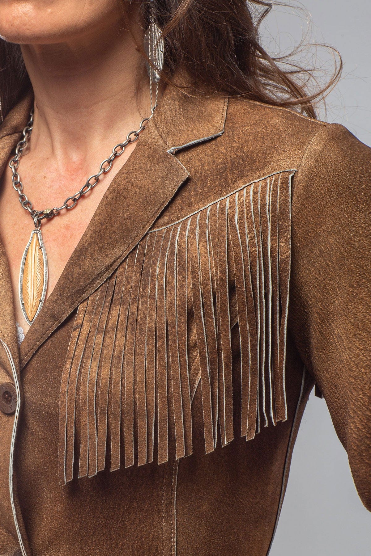 Bray Lambsuede Short Duster - AXEL'S