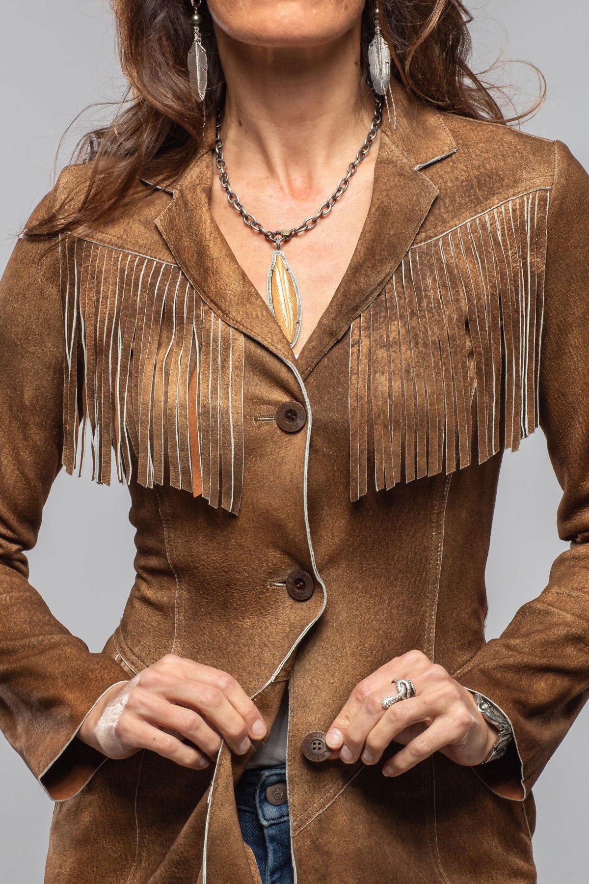 Bray Lambsuede Short Duster - AXEL'S