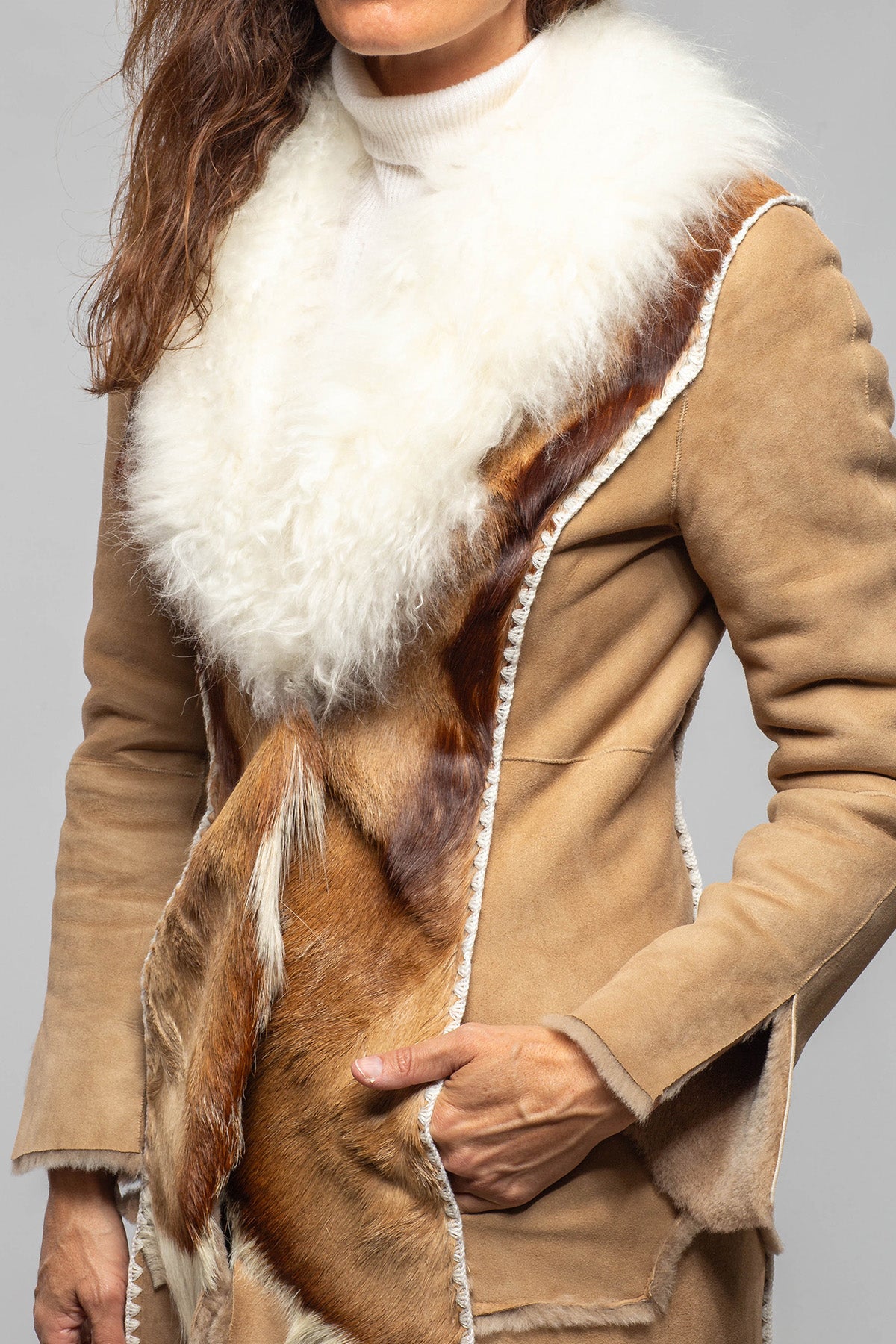 Artico Doba Shearling & Gazelle Coat Ladies - Outerwear - Shearling