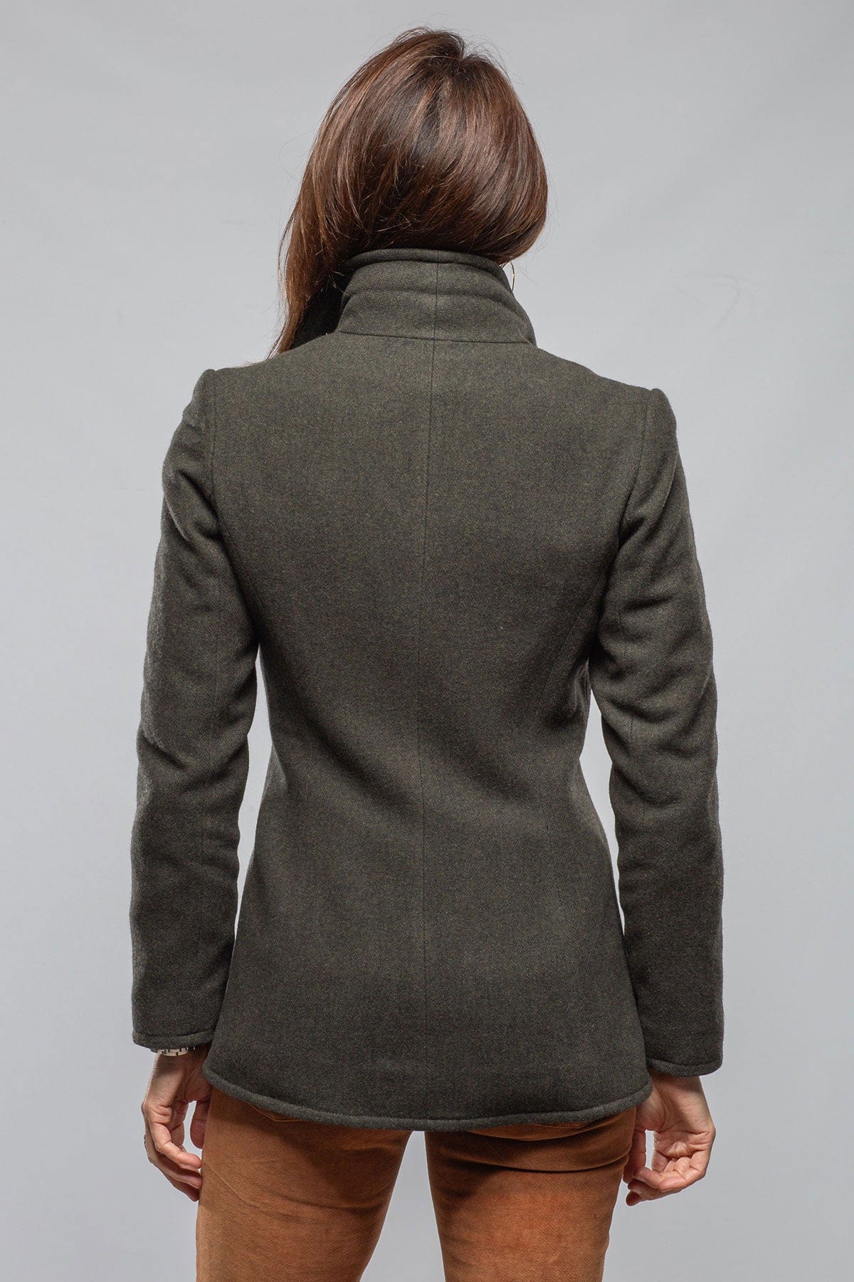 Artico Eden Wool Jacket with Shearling Insert In Loden Ladies - Outerwear - Cloth