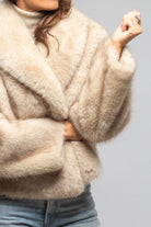 Gaia Eco Fur Reversible Shearling In Oatmeal - AXEL'S
