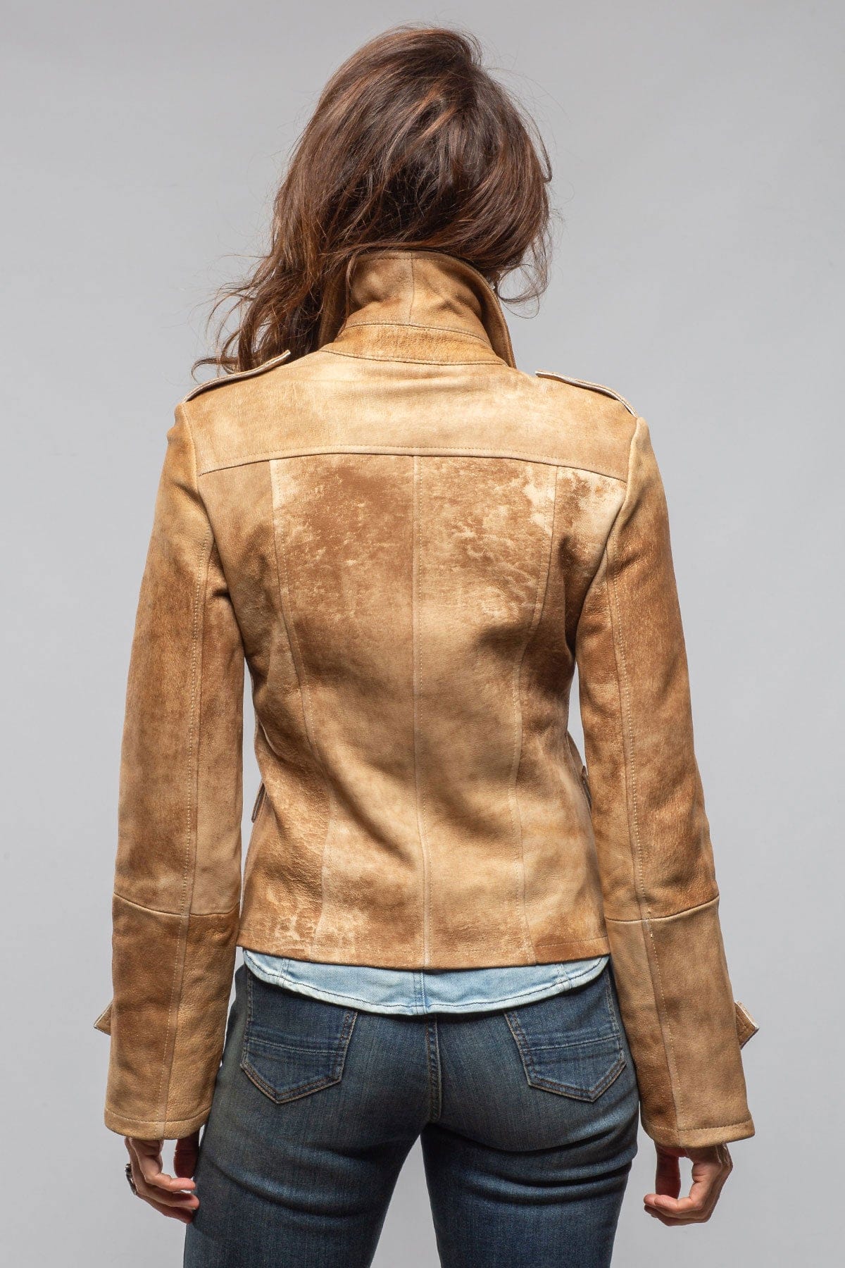 Rita Lambskin Jacket In Antique Palomino - AXEL'S