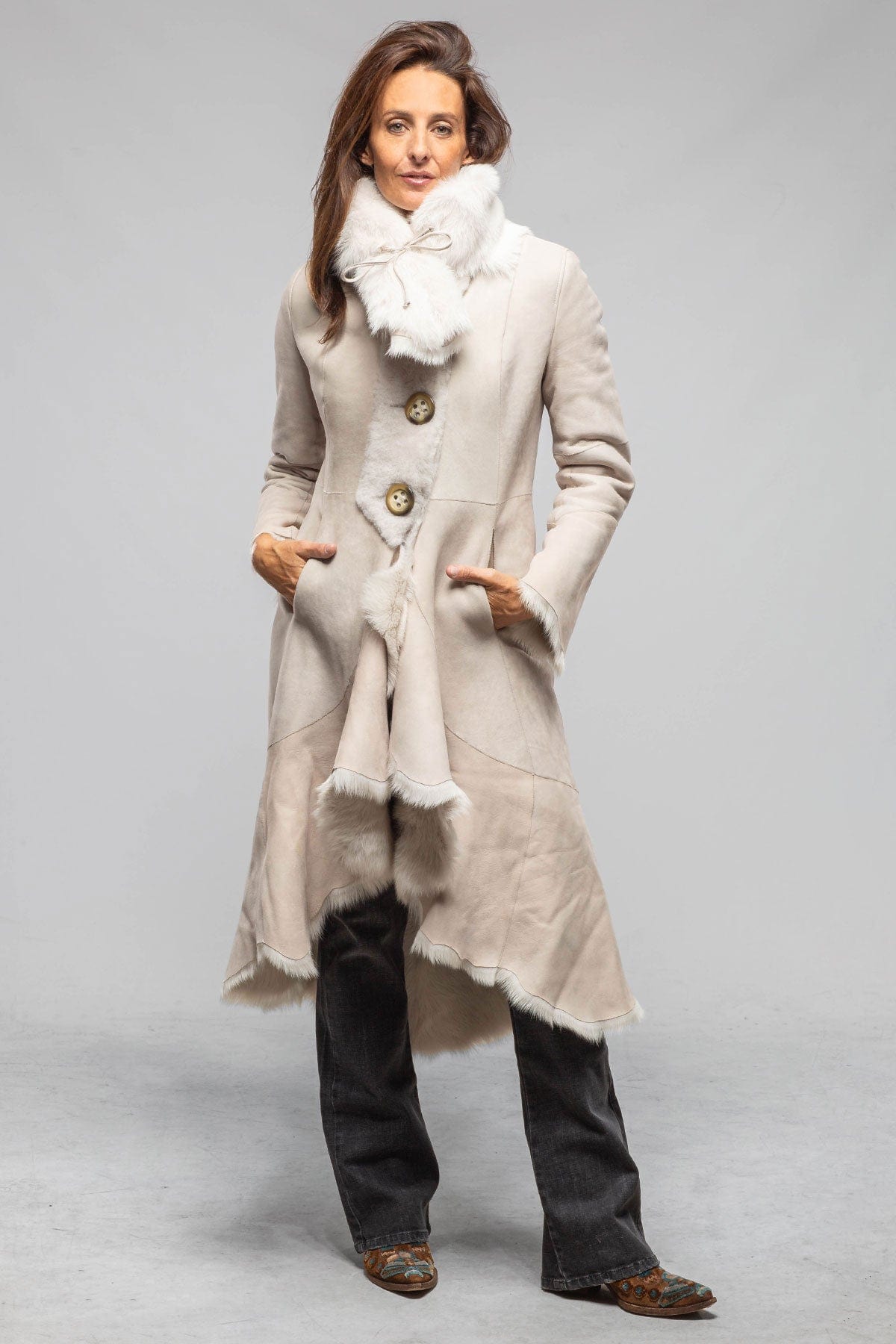 Wild Reversible Long Shearling In Snowdrift - AXEL'S