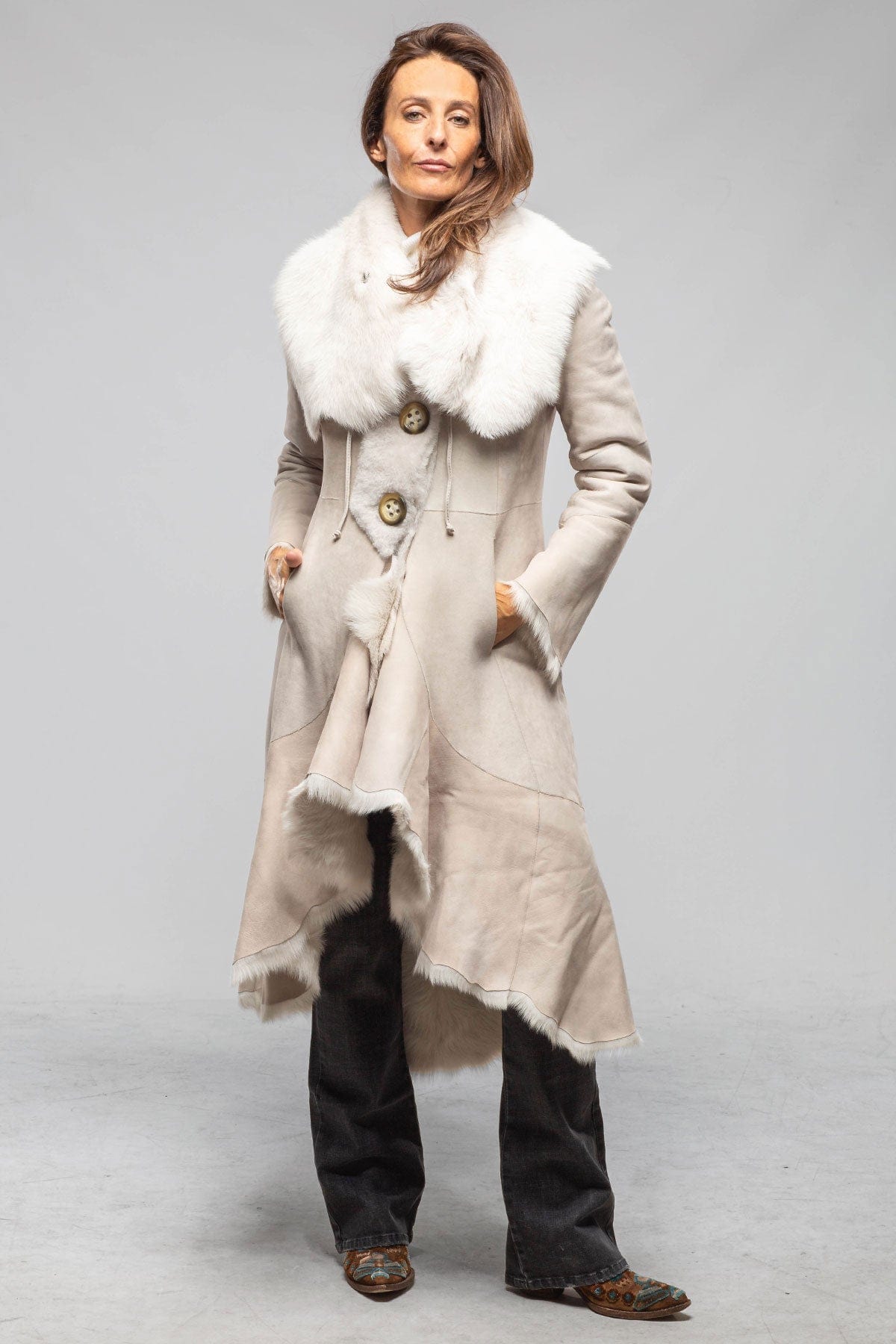 Wild Reversible Long Shearling In Snowdrift - AXEL'S