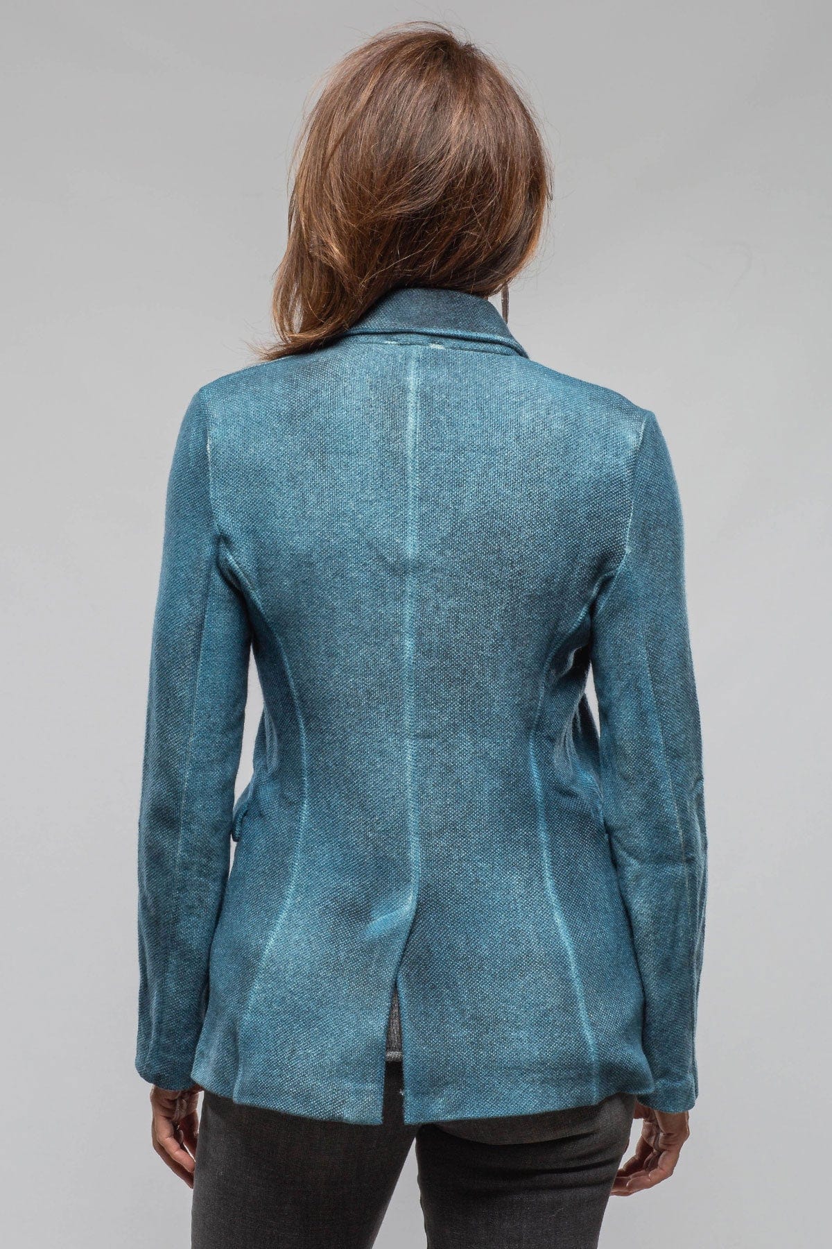 Borgo Painted Blazer In Dark Water - AXEL'S