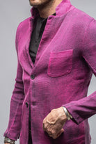 Chaya Painted Sport Coat In Fuschia Pink - AXEL'S