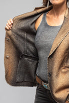 Davi Raw Edge Painted Blazer In Antelope - AXEL'S