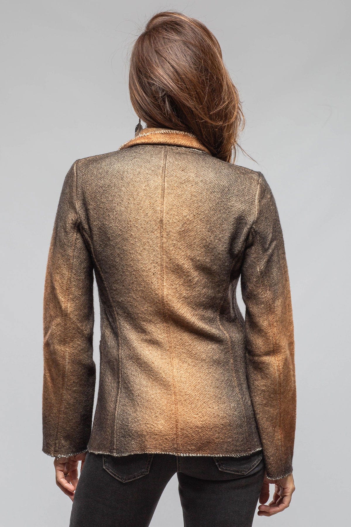 Davi Raw Edge Painted Blazer In Antelope - AXEL'S