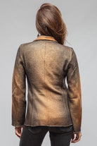 Davi Raw Edge Painted Blazer In Antelope - AXEL'S