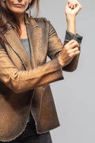 Davi Raw Edge Painted Blazer In Antelope - AXEL'S