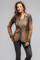 Davi Raw Edge Painted Blazer In Antelope - AXEL'S