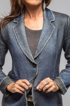 Davi Raw Edge Painted Blazer In Midnight - AXEL'S