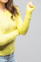 Fuzzy Brushed Cotton Sweater In Fluorescent - AXEL'S