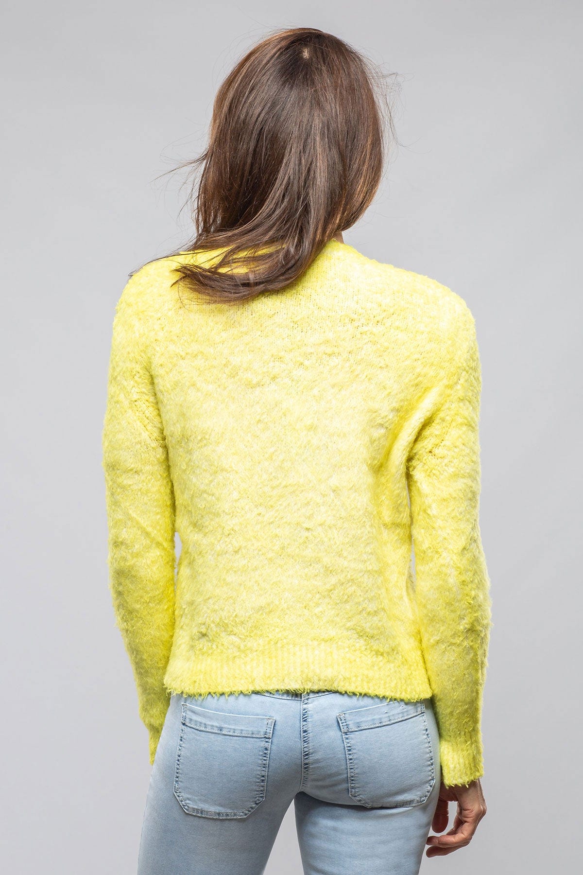 Fuzzy Brushed Cotton Sweater In Fluorescent - AXEL'S