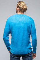 Henry Crew Neck Cashmere Sweater In Curacao - AXEL'S