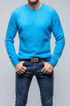 Henry Crew Neck Cashmere Sweater In Curacao - AXEL'S