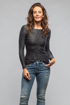 Avant Toi Iza Top W/ Stardust Effect In Navy Ladies - Tops