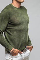 Sundust Cashmere Crew Sweater In Forest - AXEL'S