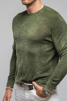 Sundust Cashmere Crew Sweater In Forest - AXEL'S