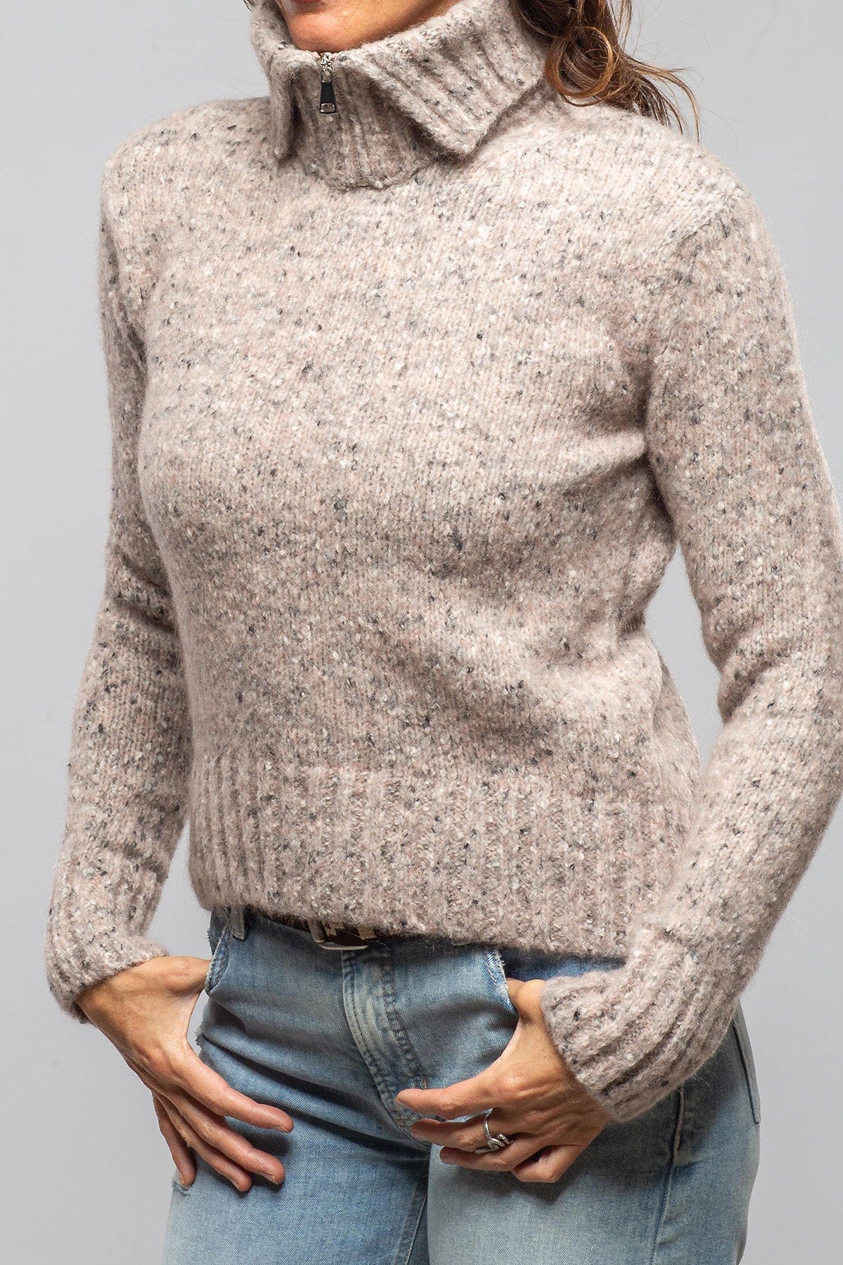 Axel's Country Collection Galway Donegal Knit Sweater In Petalo Ladies - Sweaters
