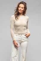 Axel's Country Collection Kerry L/S Ribbed Top In Luna Ladies - Tops