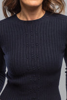 Axel's Country Collection Kerry L/S Ribbed Top In Notte Ladies - Tops