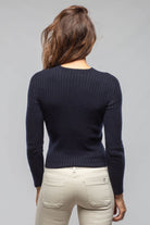 Axel's Country Collection Kerry L/S Ribbed Top In Notte Ladies - Tops