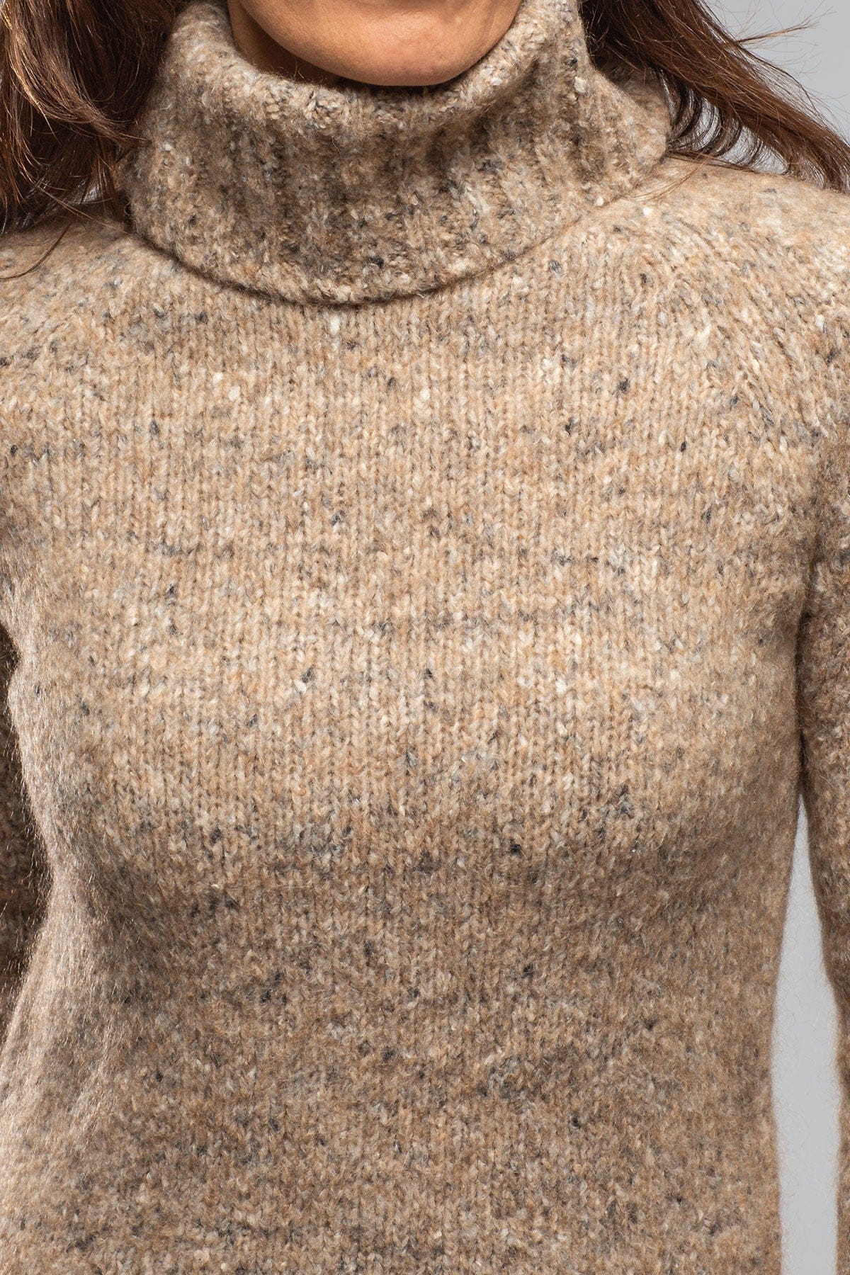 Axel's Country Collection Kildare Turtleneck Sweater In Visone Ladies - Sweaters