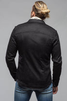 Ashford Lux Cashmere Silk Snap Shirt In Black - AXEL'S