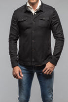 Ashford Lux Cashmere Silk Snap Shirt In Black - AXEL'S