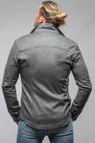 Ashford Lux Cashmere Silk Snap Shirt In Grey - AXEL'S
