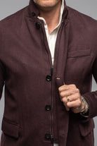 Bridgerton Cashmere Gentleman Jacket In Burgundy - AXEL'S