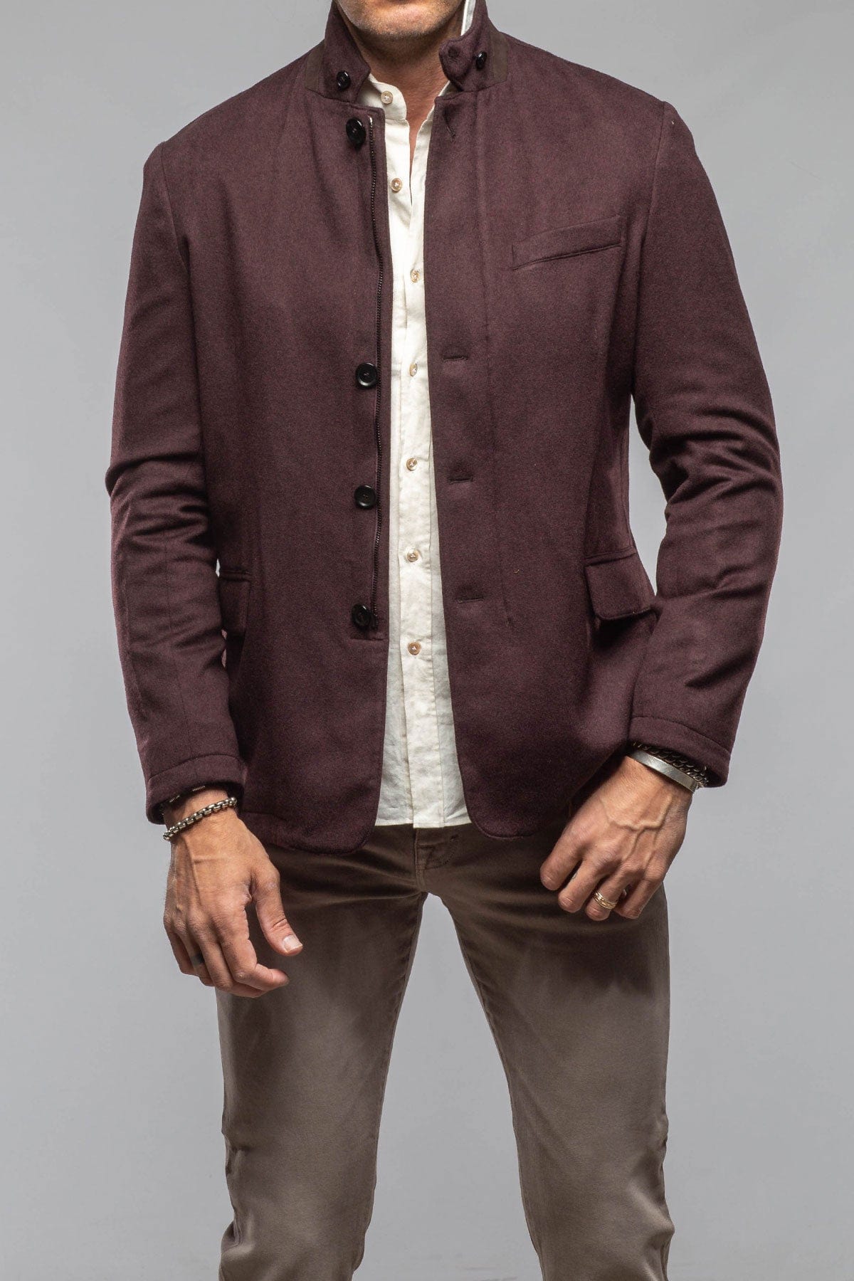 Bridgerton Cashmere Gentleman Jacket In Burgundy - AXEL'S