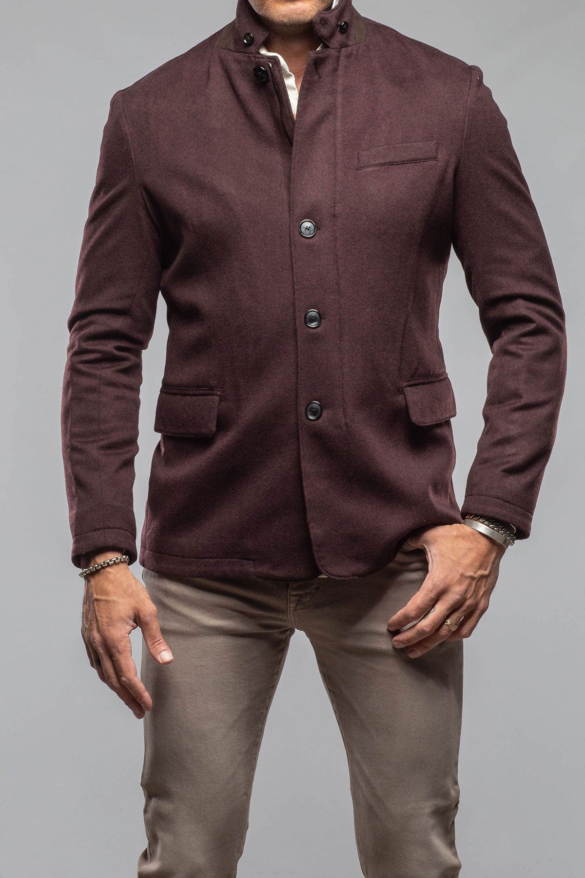 Bridgerton Cashmere Gentleman Jacket In Burgundy - AXEL'S