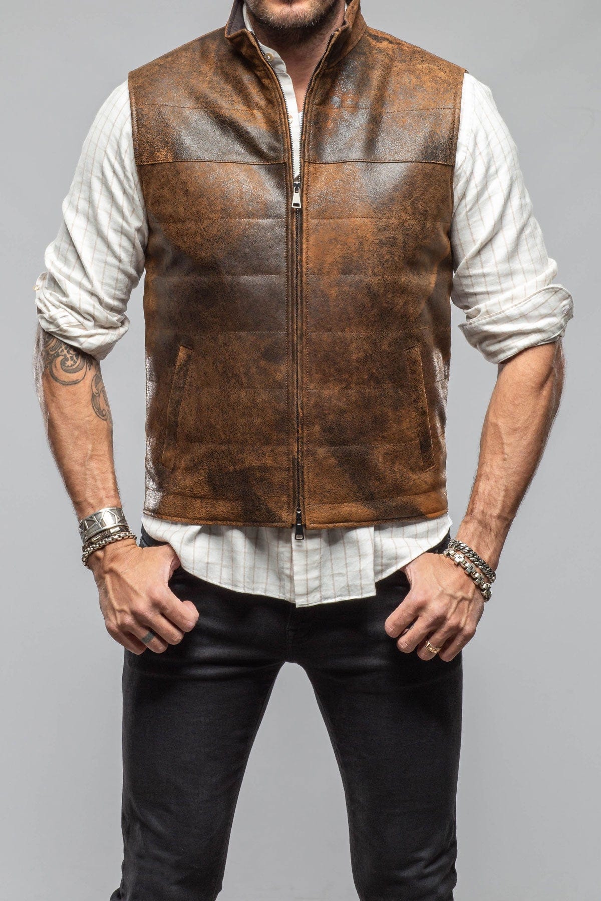Axel's Florence Collection Butch Cassidy Vest In Brown Elk